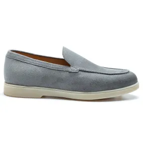 5 CM / 1.95 Inches CMR CHAMARIPA Handcrafted Elevator Shoes for Men - Gray Suede Apron Toe Loafers