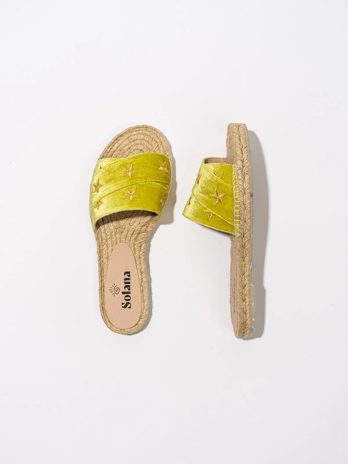 Artisanal Espadrille Slipper - Lime