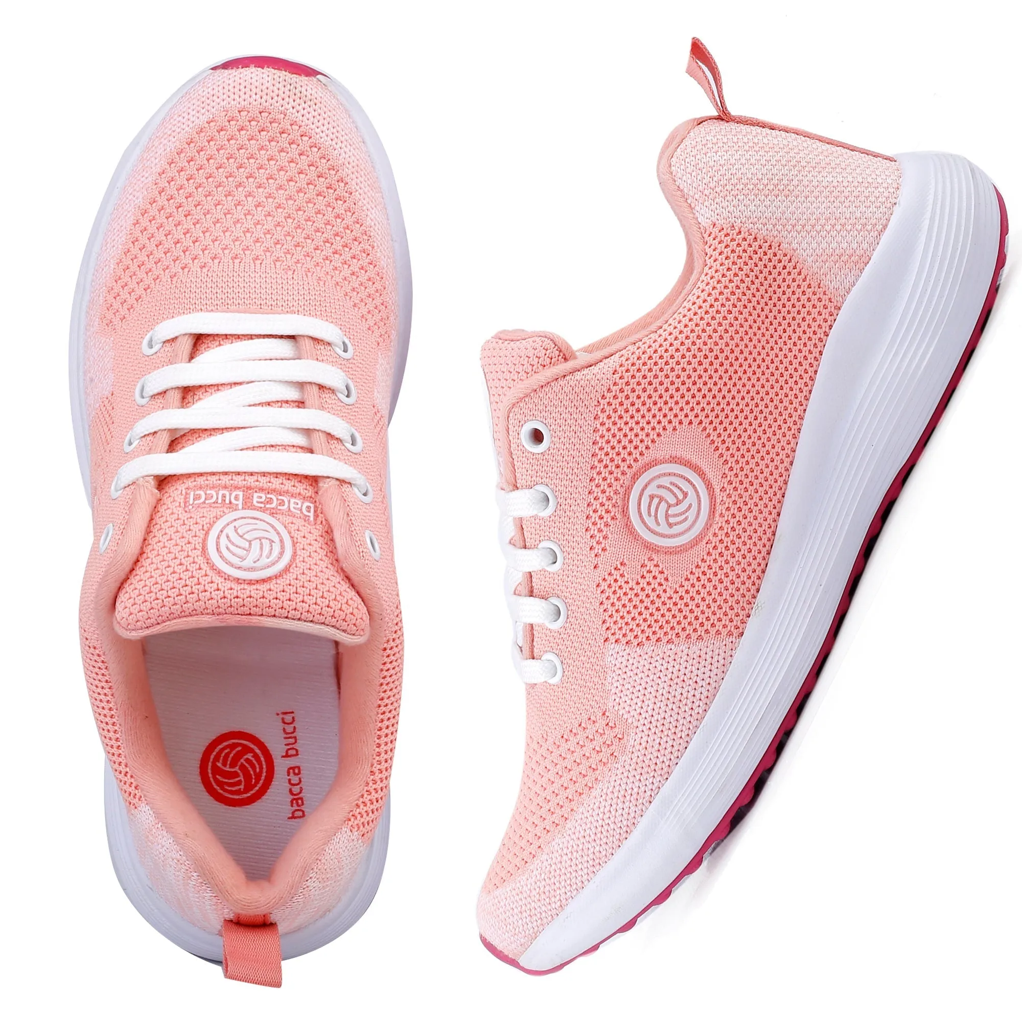 Bacca Bucci TOKYO Sneakers for Women | Orange Women Shoes For Casual Walk, Training & Gym