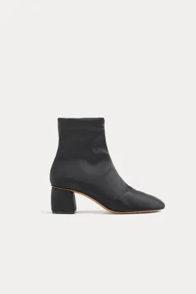 Chic Satin Leather Anckle Boots