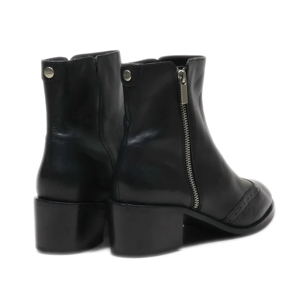 Esprit Ankle Boots Leather Black Colour For Women