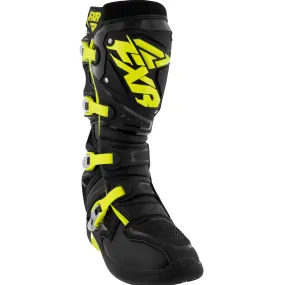 FXR  Factory Ride Boots Maximum Protection Highly Durable Off-Road Black HiVis