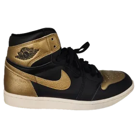 Jordan 1 High Black Metallic Gold - Size 10