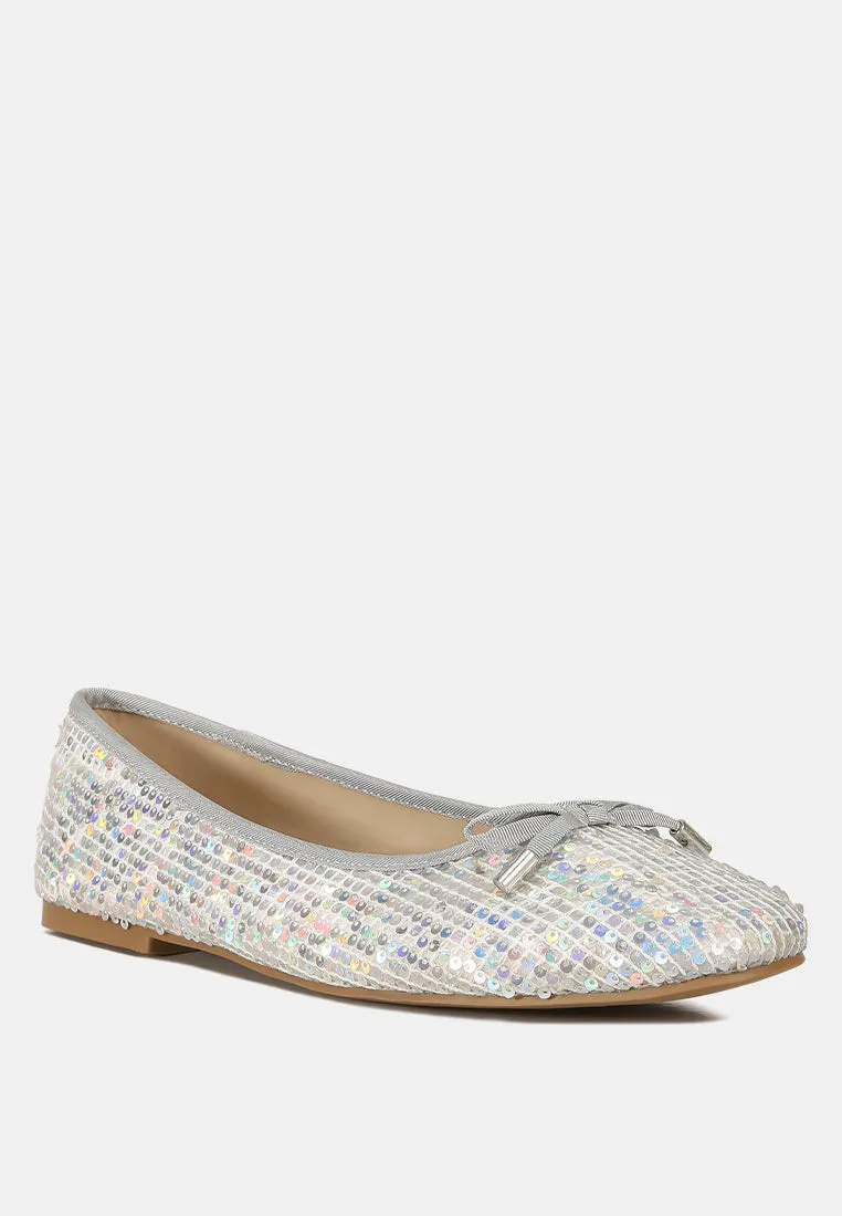 Lettie Sequin Embellished Ballet Flats