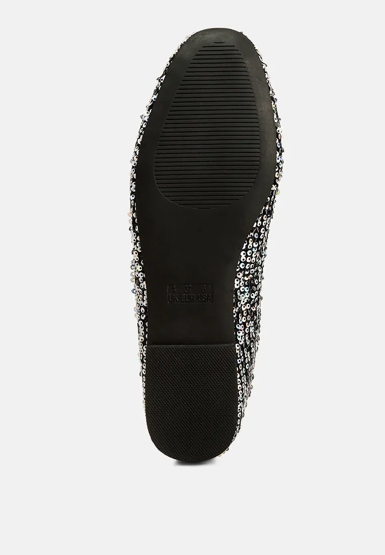 Lettie Sequin Embellished Ballet Flats