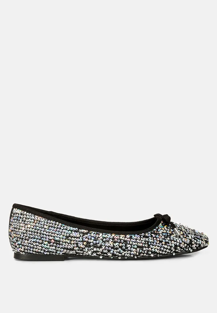 Lettie Sequin Embellished Ballet Flats