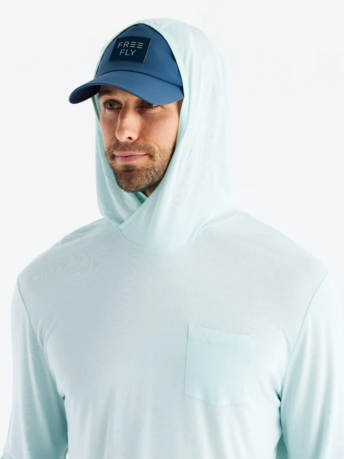 Men's Bamboo Lightweight Hoodie - Glacier