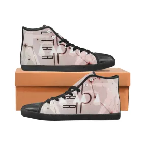 Men's Libra Zodiac Print Canvas High Top Shoes