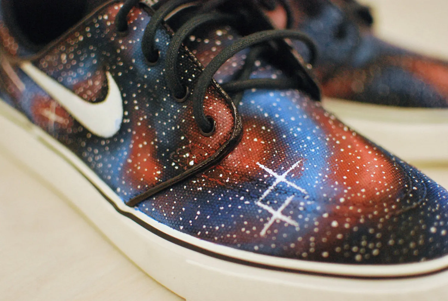 Nike Zoom Stefan Janoski Blue and Orange colorways Galaxy Sneakers