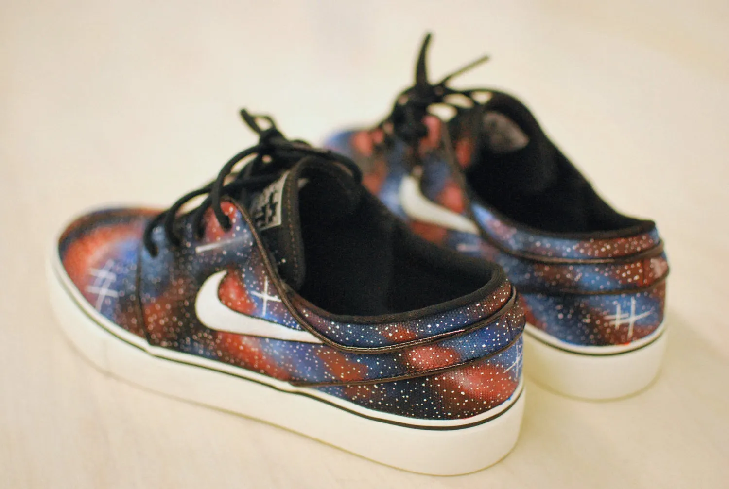 Nike Zoom Stefan Janoski Blue and Orange colorways Galaxy Sneakers