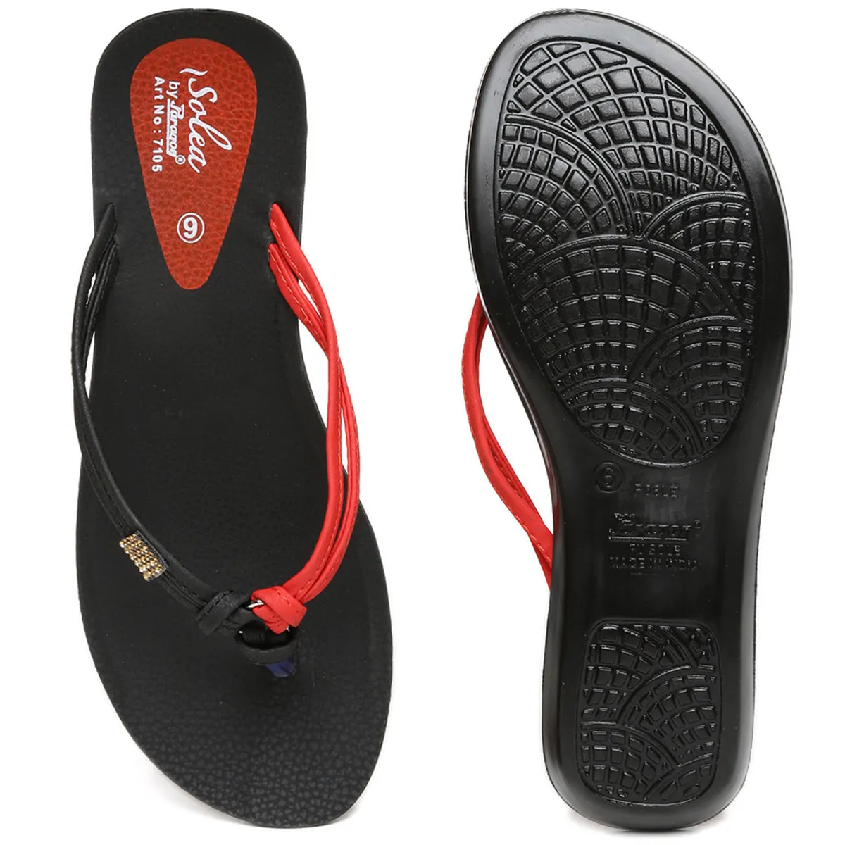 Paragon PU7105L Women Stylish Lightweight Flipflops | Comfortable with Anti skid soles | Casual & Trendy Slippers | Indoor & Outdoor