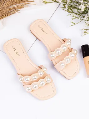 Pearl Double Strap Flats