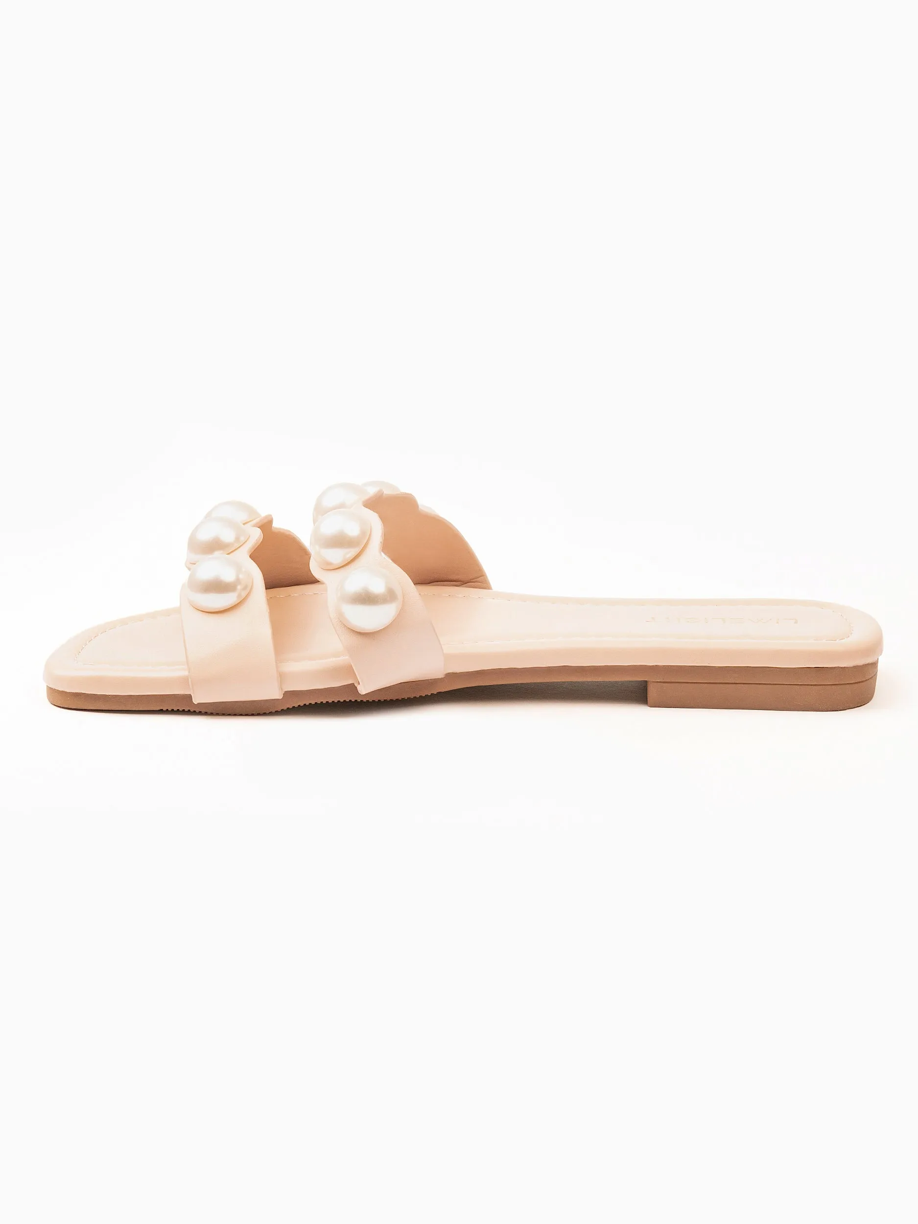 Pearl Double Strap Flats