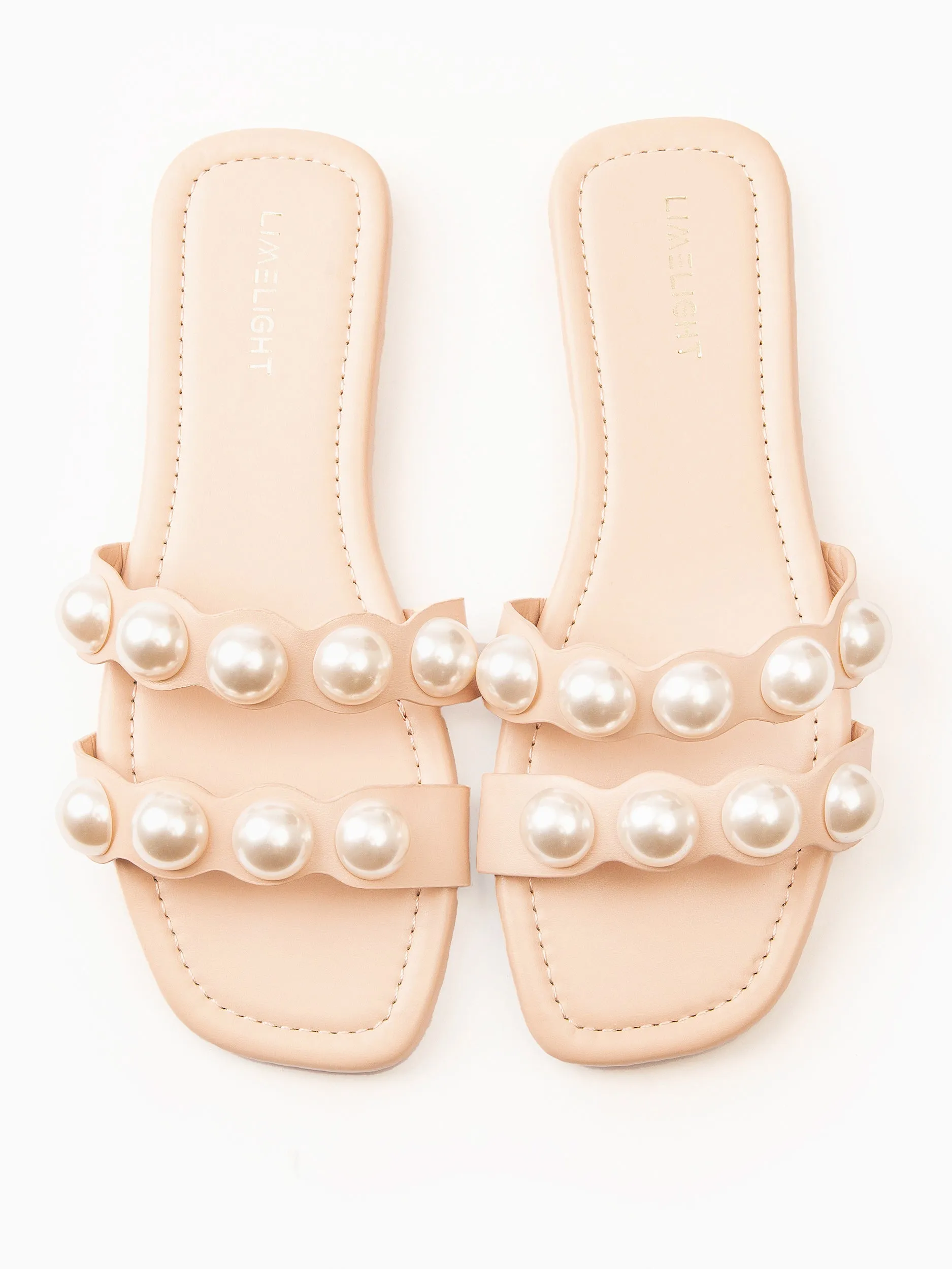 Pearl Double Strap Flats