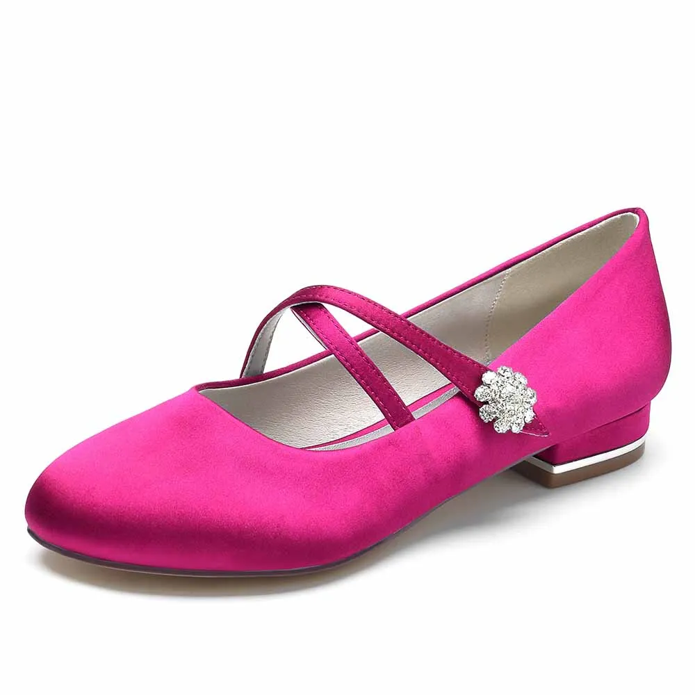 Satin Formal Flats for bride comfortable event shoes wedding shoes