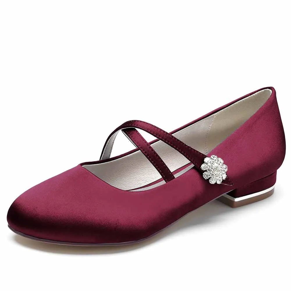 Satin Formal Flats for bride comfortable event shoes wedding shoes