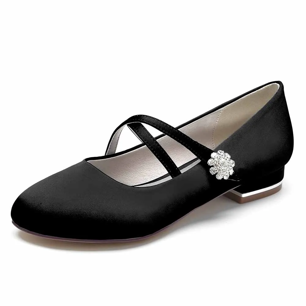 Satin Formal Flats for bride comfortable event shoes wedding shoes