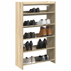 vidaXL Shoe Rack Sonoma Oak 60x25x100 cm Engineered Wood